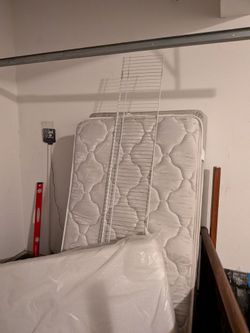 Twin size frame and mattress