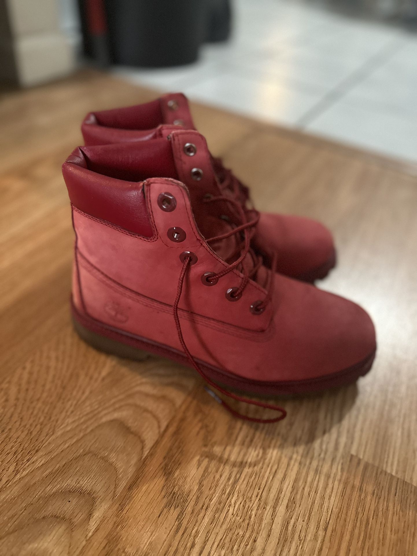 Timberlands Red Boots