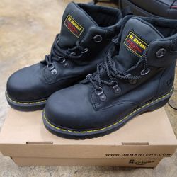 Dr Martins Holkham Steel Toe, Anti Slip Full Leather Boot - NeW Size 8