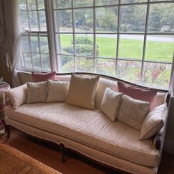 French Provincial Camelback Sofa