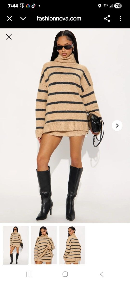 Set De Falda Y Sueter De Fashion Nova