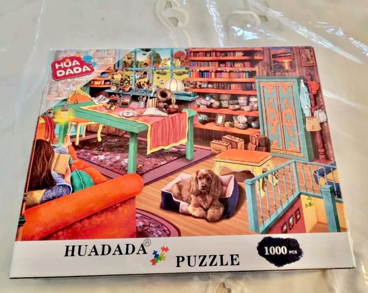 HuaDada Puzzle 1000pcs Cat Sitting on Window
