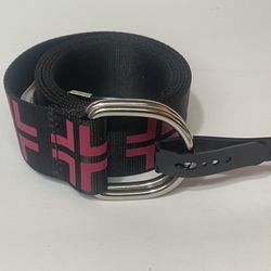 Small No Boundaries Fuchsia And Black Geo Print Belt 