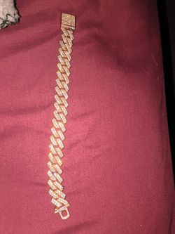 Tracs nyc Gold-Tone Iced Out Cuban Link Bracelet