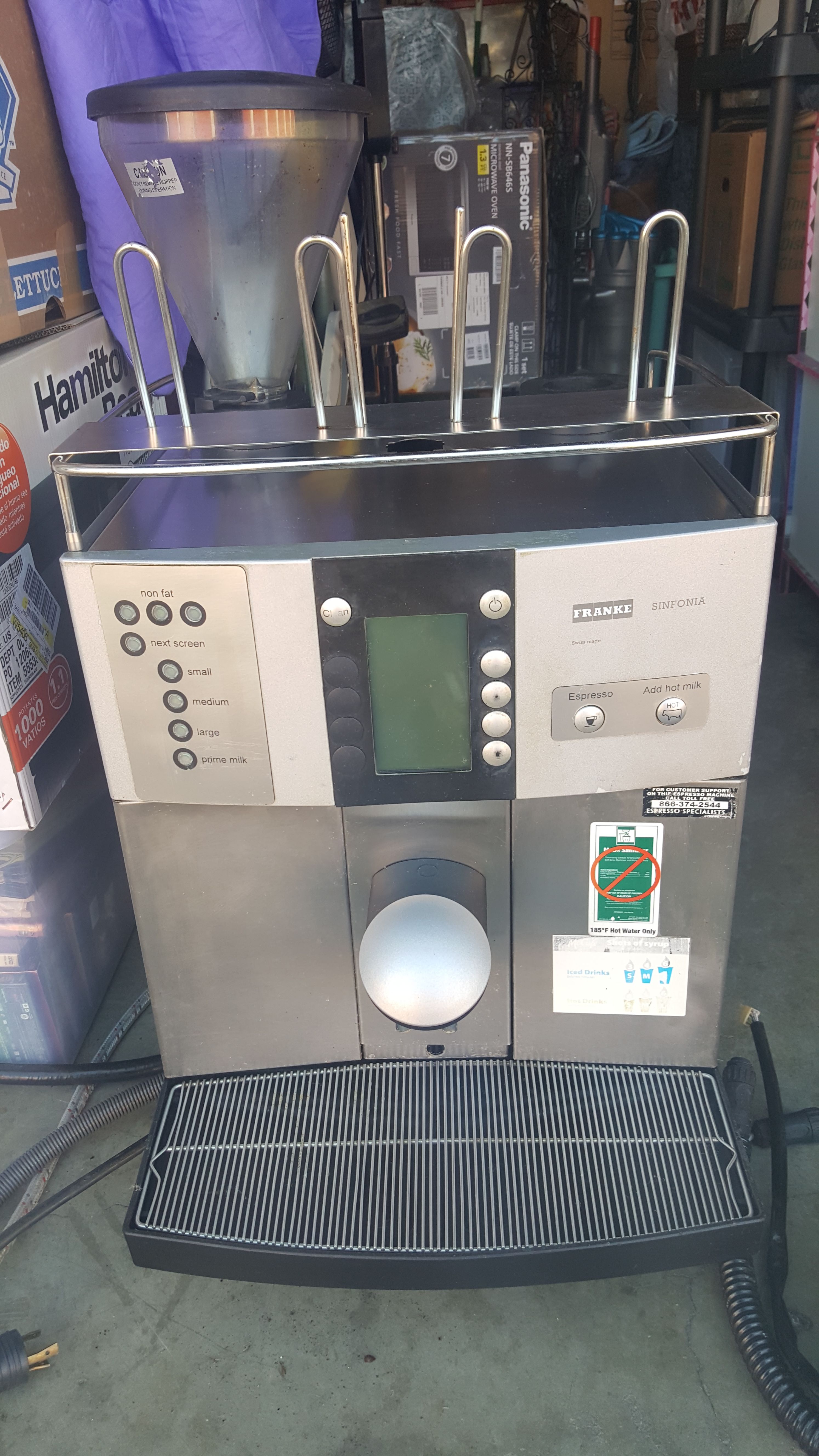 Franke Sinfonia M-2M-CF Super-Automatic Commercial Espresso Latte Machine Coffee Maker