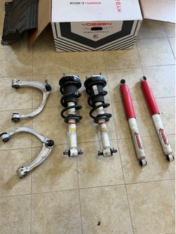 Rancho shocks and Silverado upper control arms