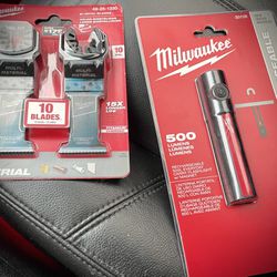 Milwaukee Multi Tool Blades(10pack) & Flashlight