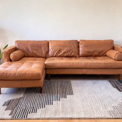 Article Sven Tan Leather Sectional — Sell 1PM