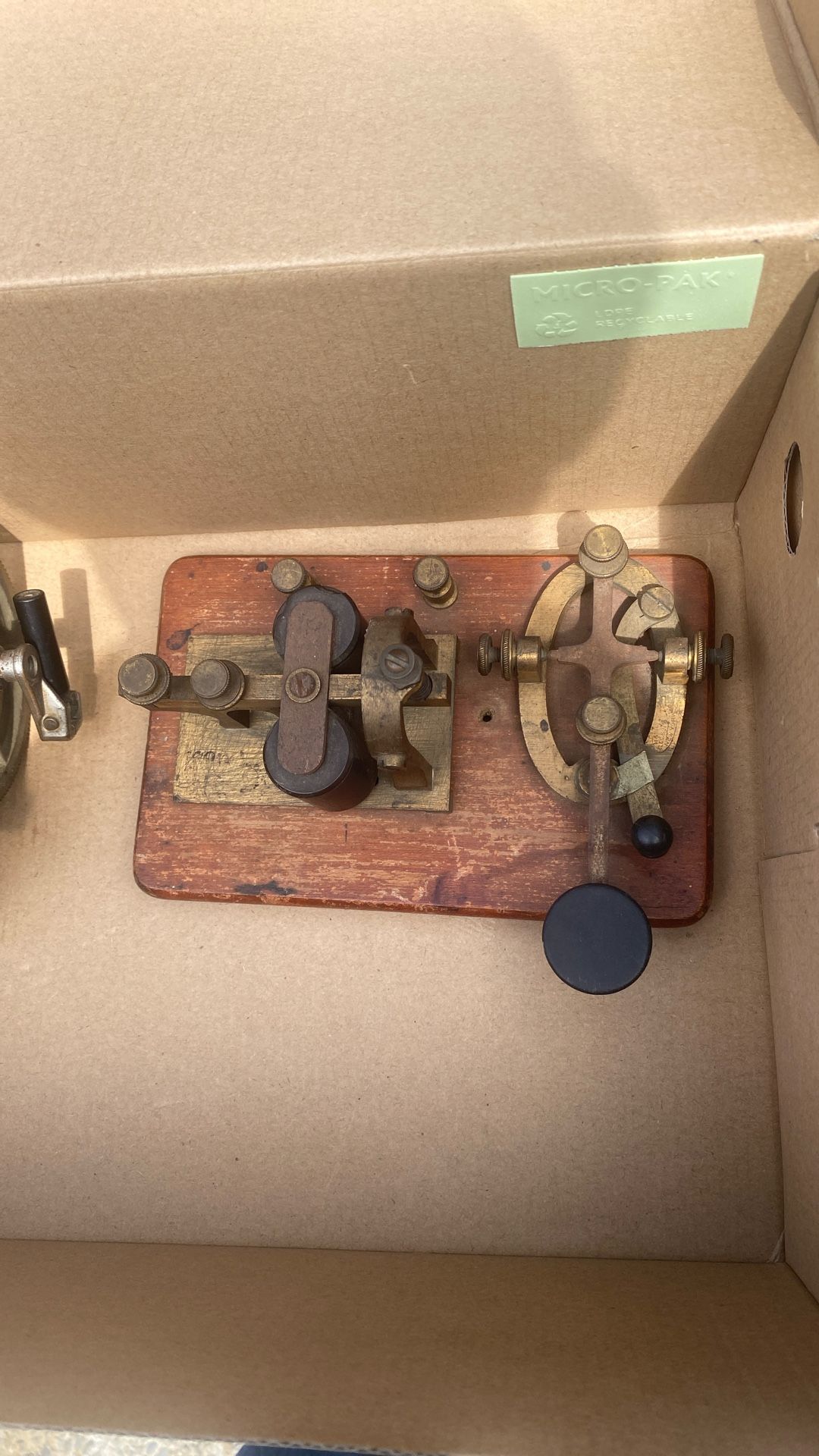 Antique Telegraph Key and Telephone Generator