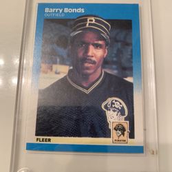 Barry Bonds Rookie Baseball Card