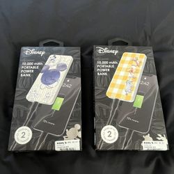 DISNEY POWER BANKS (Brand New)