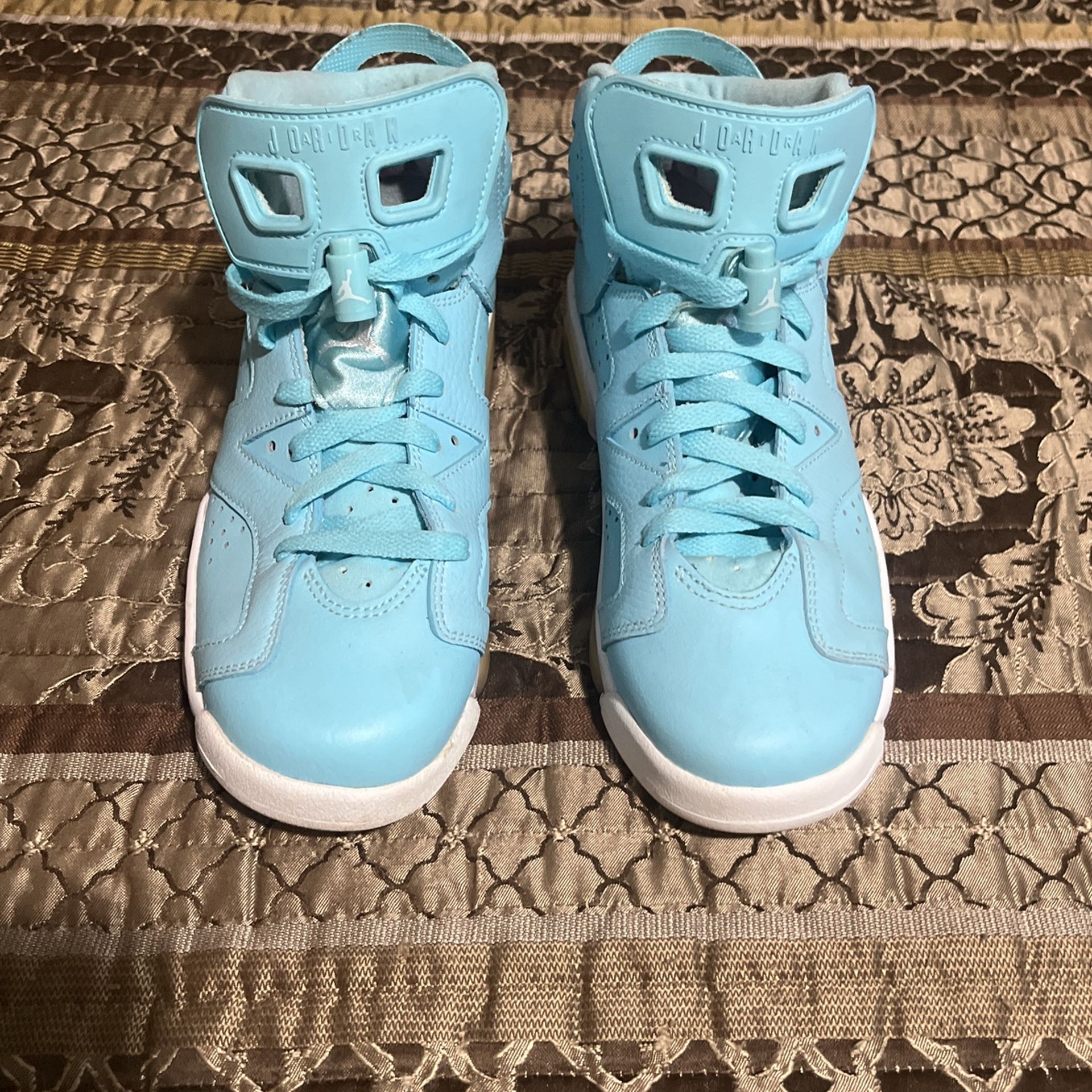 Nike Air Jordan 6 Retro Pantone GG Size 7YBlue White 543390-407 Womens 8.5 No Box
