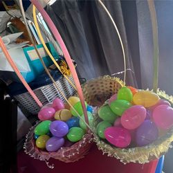 Easter basket and eggs