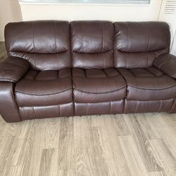 Leather Brown Couch