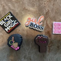 Black Girl Magic Melanin Charms Crocs Pins BGM Jibbitz 