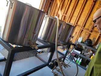 3-Vessel Stainless Steel Home Brew System, 20 Gallon
