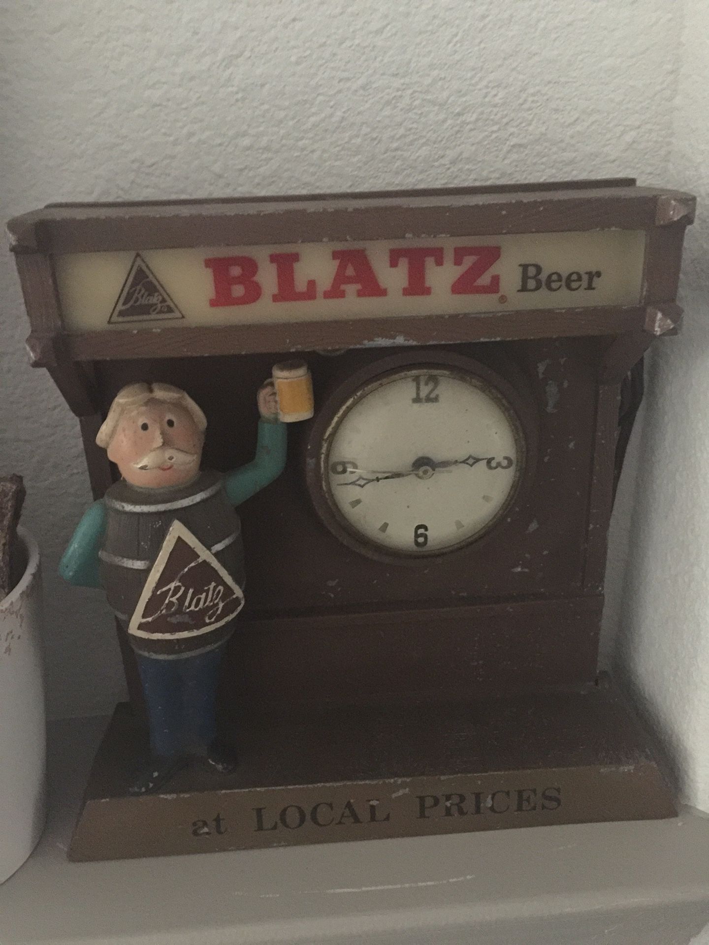 Antique Blatz Beer lighted clock