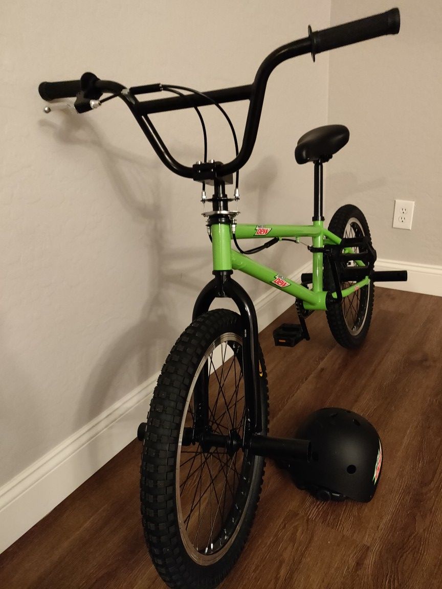 Limited Edition MTN Dew BMX and Helmet Adult Size for Sale in Gilbert AZ OfferUp