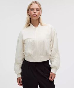 Lululemon Curved-Hem Cropped Bomber