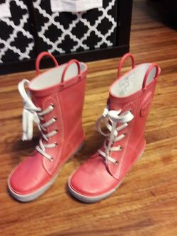 Boys red rain boots size 1