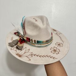 Custom Hand Burned Hat