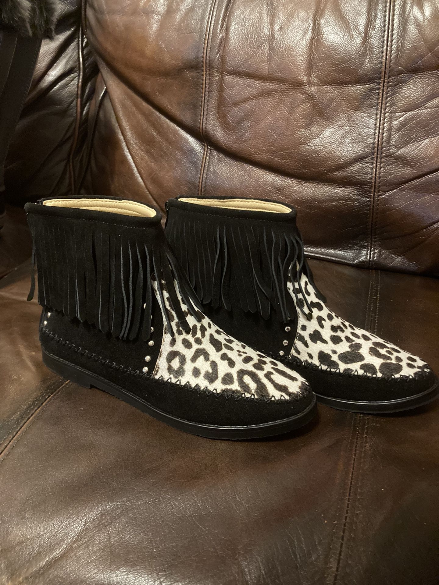 Montana West Boots Snow Leopard