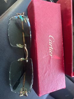 Cartier glasses diamond cut ( not a rep )