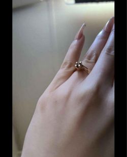 $1000 made 14k champagne engagement ring Size 6