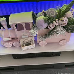 🚂 Pink Christmas Train  Pastel Pink Christmas Train Decoration