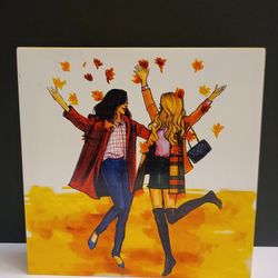 2020 Fall Friends Autumn Wall Decor Wooden 5.9"x5.9" Best Friends Hobby Lobby