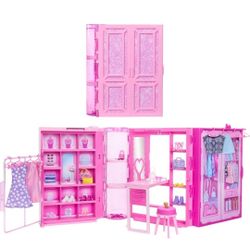 Barbie Dream Closet Toy Playset & Storage with Clothes & Accessories
