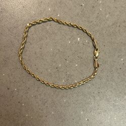 10 karat gold rope bracelet