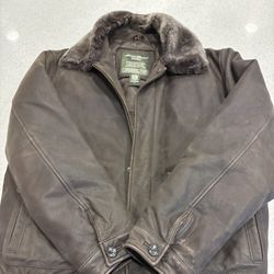 Eddie Bauer Down And Leather Jacket - Mrs L 