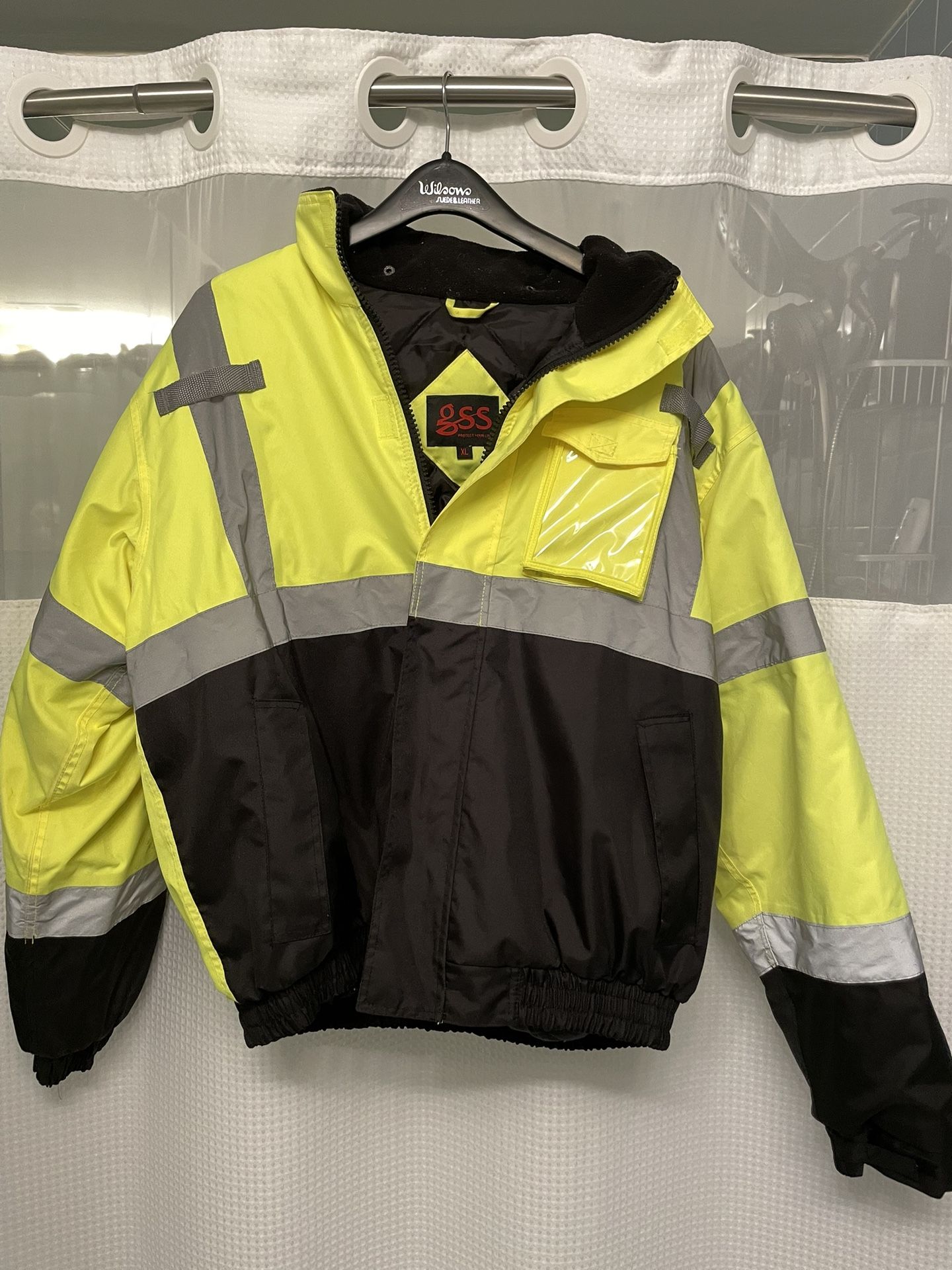 High Vis Thermal Water, Resistant Safety, Bomber Jacket size XL