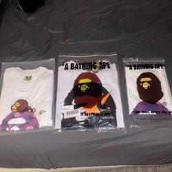 Bathing Ape Tees (prices In Description)
