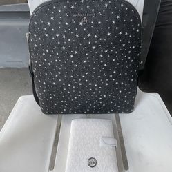 Michael Kors  Medium Backpack With Silver Stars NWT Michael Kors wallet NWT pick up location in the city of Pico Rivera 