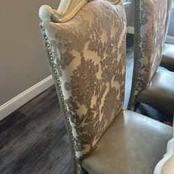 Acme Vintage Taupe & Bone White Side Chair
