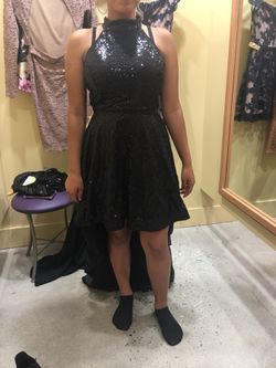 Windsor Short front Long back Black Dress