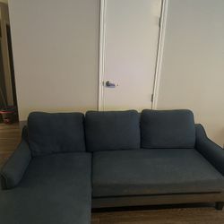 Blue Couch + Matching Chair Set – Pull-Out Bed – Must Sell – $300 OBO