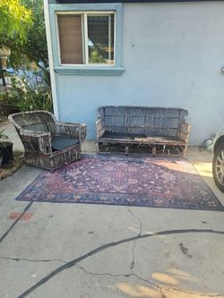 Wicker Rattan Vintage Patio Set 