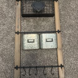 Rustic Wall Mounted Organizer