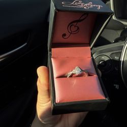 LOVESONG 1/5 CTW NATURAL DIAMOND PROMISE RING IN STERLING SILVER