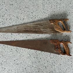 2 Vintage “CRAFTSMAN” and “DISTON” Hand Saws. Pre Owned w/ Patina.