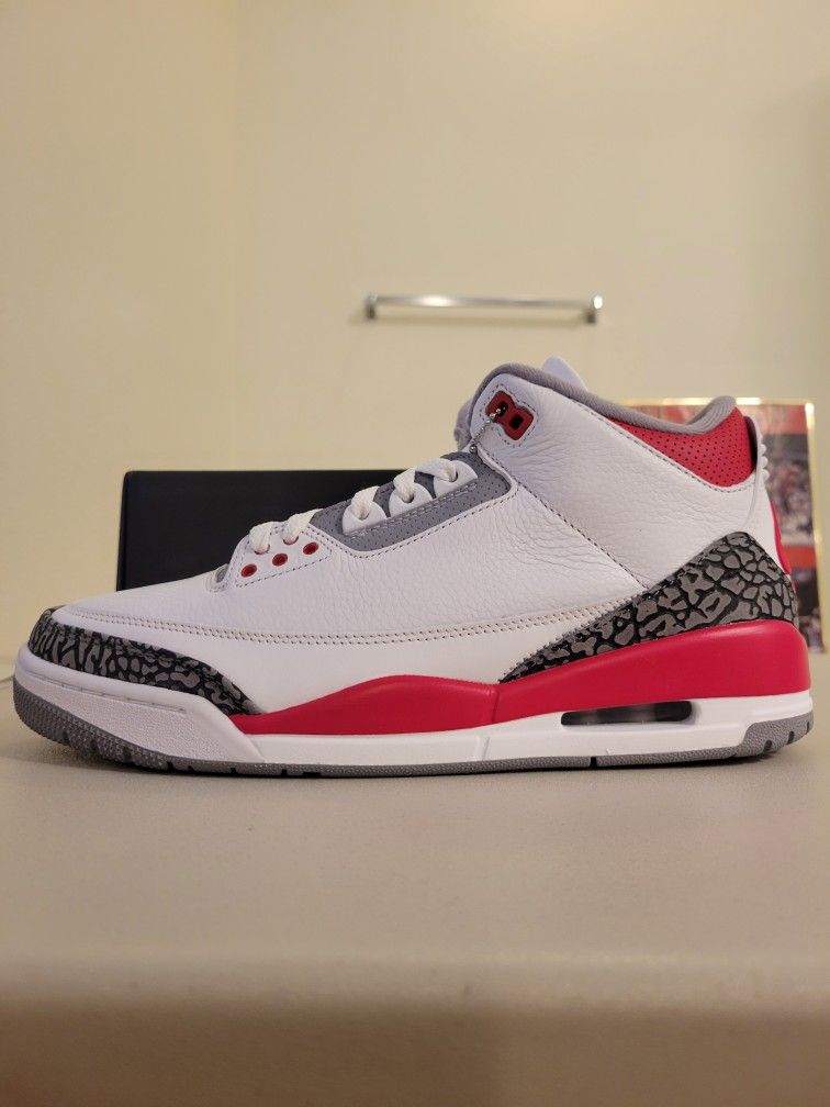 Air Jordan 3 Fire Red OG Retro (2022) ✅️ Size 10 Men's 🆕️  Brand New, DS 💯% Guaranteed Authentic 🔸️Nike AJ3 III 🔥🔥🔥