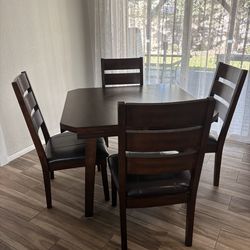 Dining room table and chairs