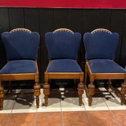 Hand carved wood chairs