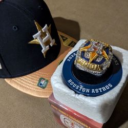 2022 Houston Astros Hat and Ring
