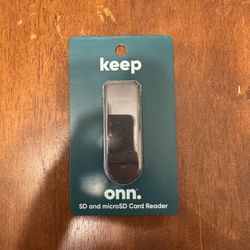 onn. SD and MicroSD Card Reader