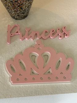 Pink princess wall decor
