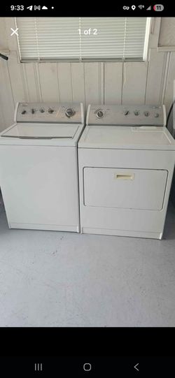 Whirlpool top load washer and electric dryer